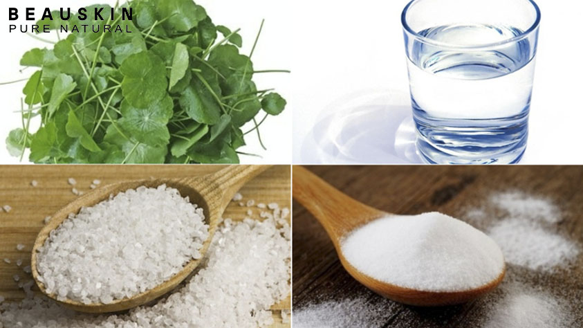 Dưỡng da toàn thân cùng nước rau má tươi cùng muối hạt